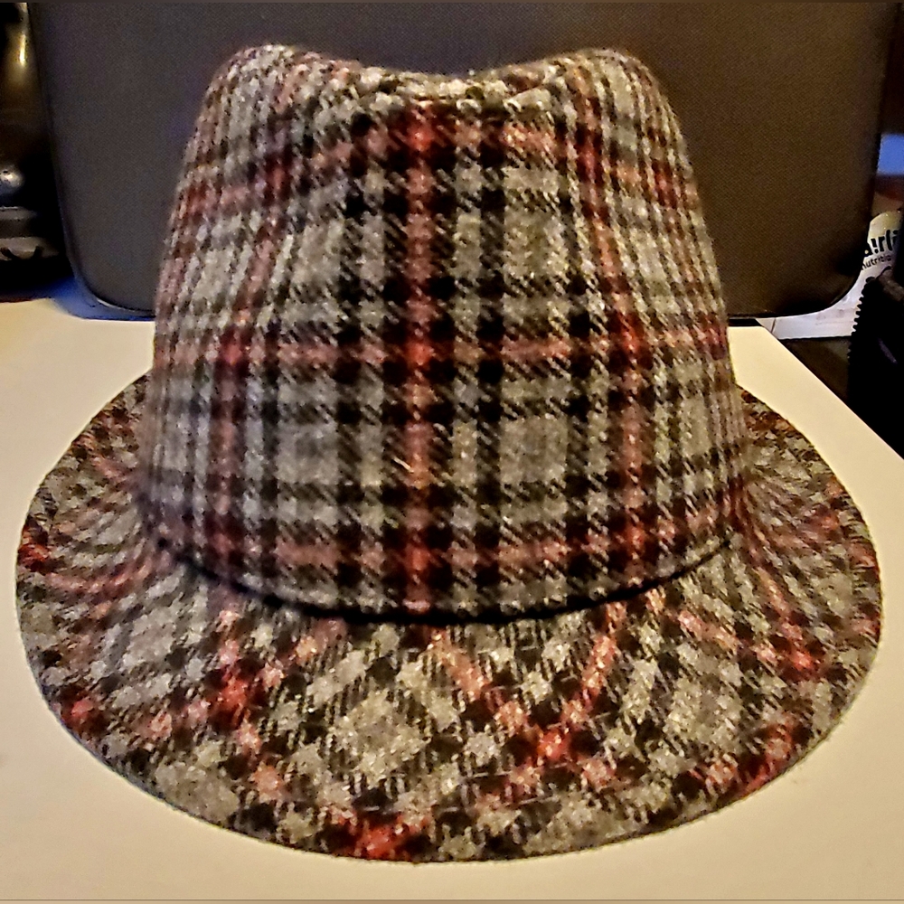 Unisex Plaid Wool Fedora